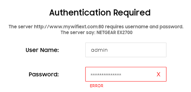 Mywifiext Password Not Working
