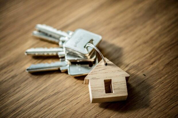 keys with small house keyholder